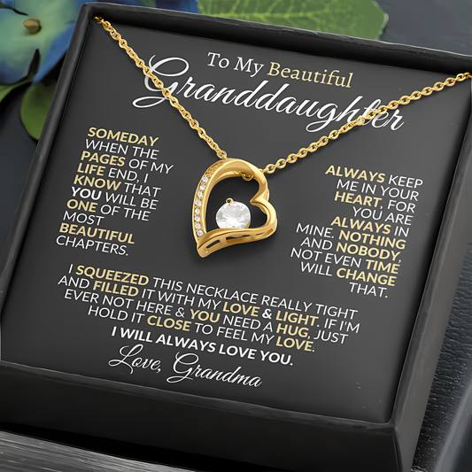 TO MY GRANDDAUGHTER - GIFT FROM GRANDMA - Forever Love Necklace
