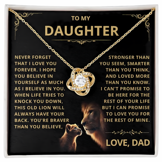TO MY DAUGHTER FROM DAD - Premium Love Knot Necklace