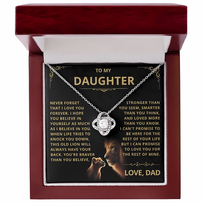 TO MY DAUGHTER FROM DAD - Premium Love Knot Necklace