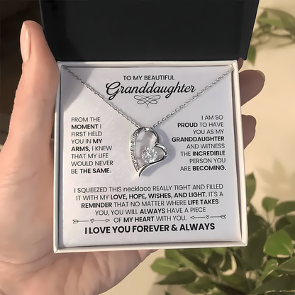 TO MY GRANDDAUGHTER - GIFT FROM GRANDMA - Forever Love Necklace