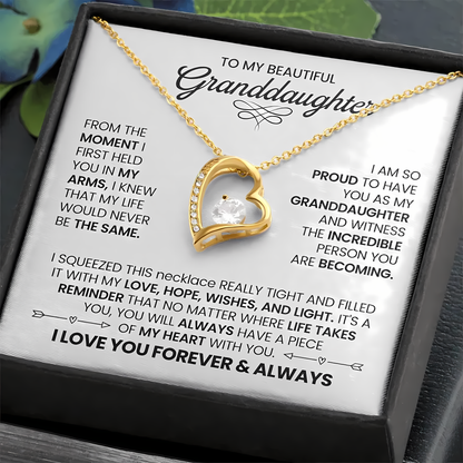 TO MY GRANDDAUGHTER - GIFT FROM GRANDMA - Forever Love Necklace
