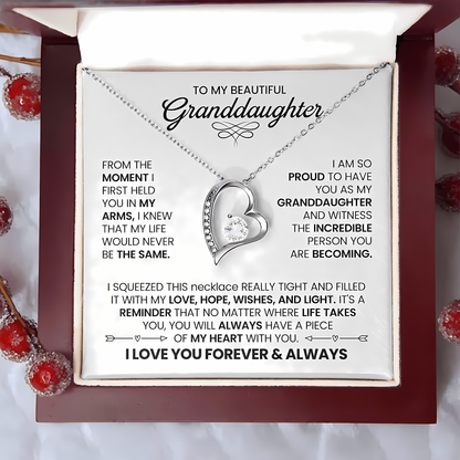 TO MY GRANDDAUGHTER - GIFT FROM GRANDMA - Forever Love Necklace