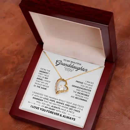 TO MY GRANDDAUGHTER - GIFT FROM GRANDMA - Forever Love Necklace