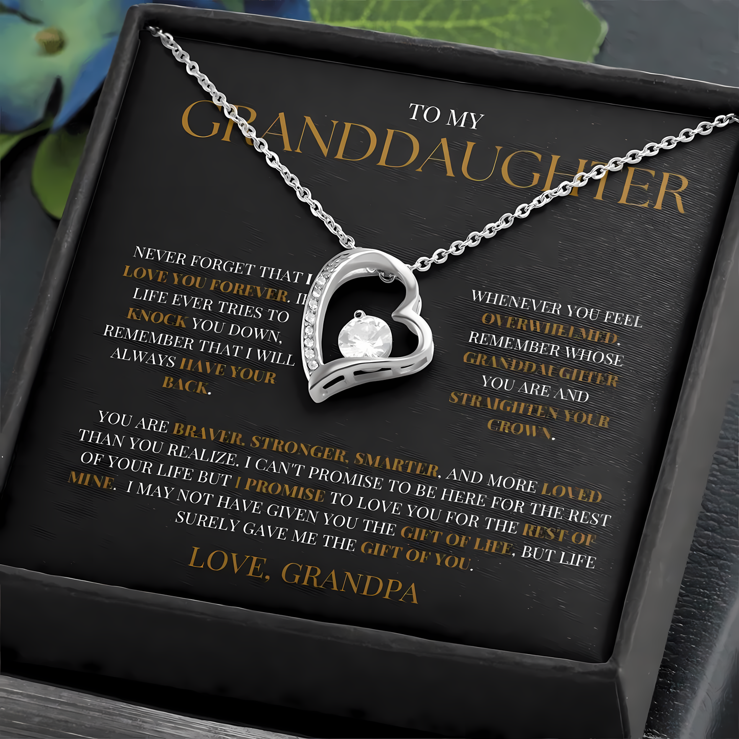 TO MY GRANDDAUGHTER - GIFT FROM GRANDPA - Forever Love Necklace