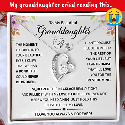 TO MY GRANDDAUGHTER - GIFT FROM GRANDMA - Forever Love Necklace