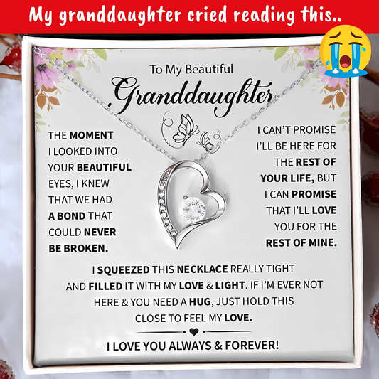 TO MY GRANDDAUGHTER - GIFT FROM GRANDMA - Forever Love Necklace