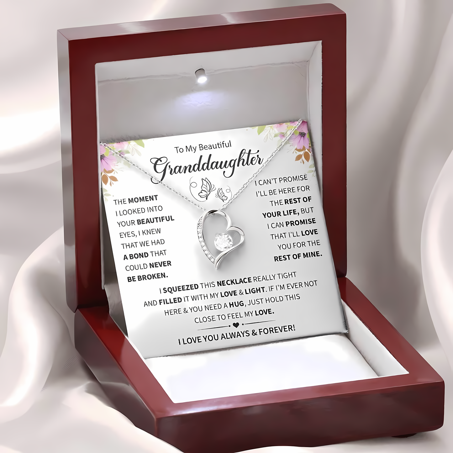TO MY GRANDDAUGHTER - GIFT FROM GRANDMA - Forever Love Necklace