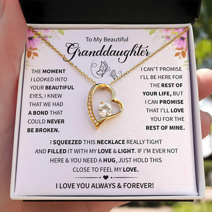 TO MY GRANDDAUGHTER - GIFT FROM GRANDMA - Forever Love Necklace