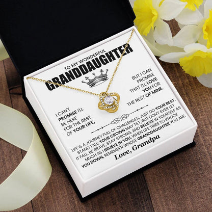 TO MY GRANDDAUGHTER FROM GRANDPA - Premium Love Knot Necklace