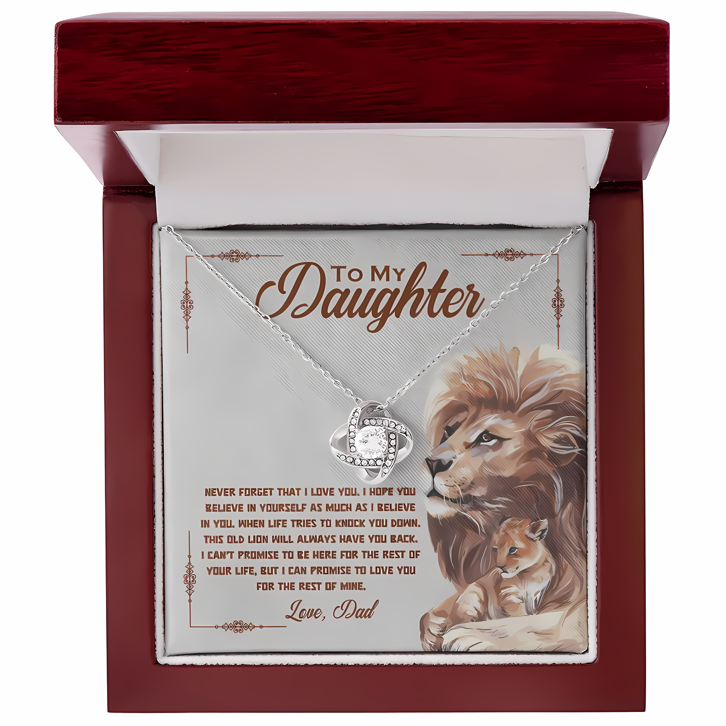 TO MY DAUGHTER FROM DAD - Premium Love Knot Necklace