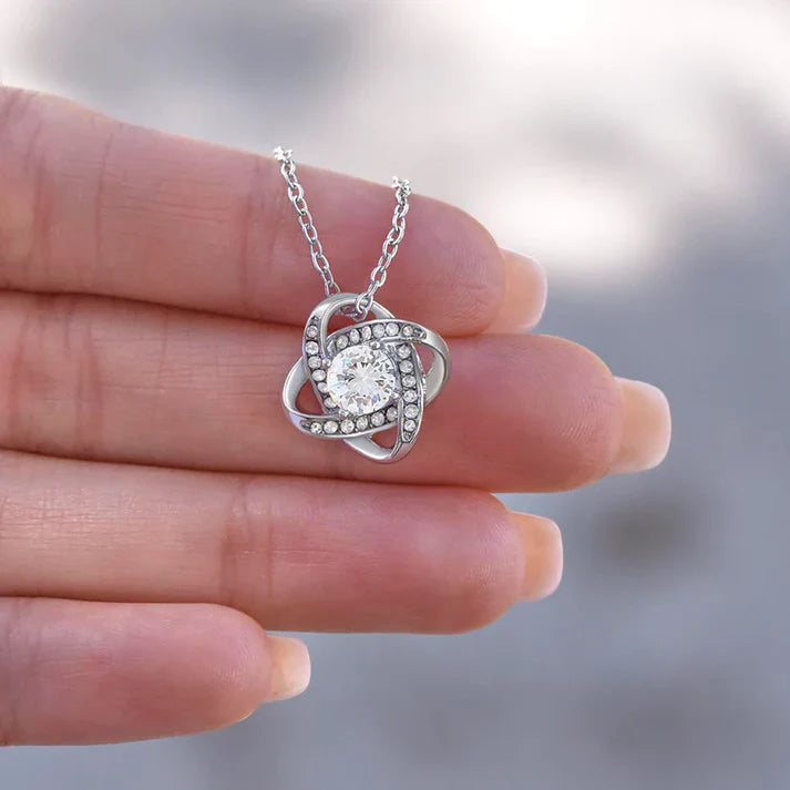 TO MY WIFE FROM HUSBAND - Premium Love Knot Necklace