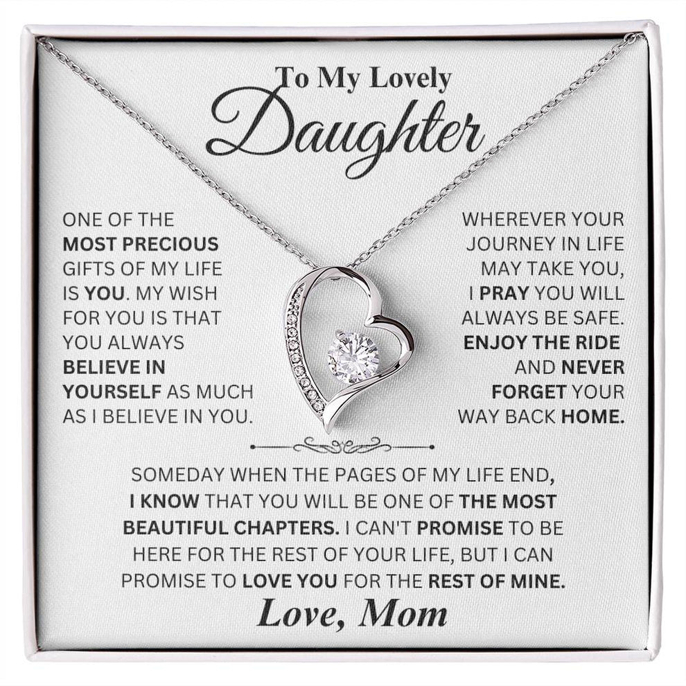 TO MY DAUGHTER - GIFT FROM MOM - Forever Love Necklace