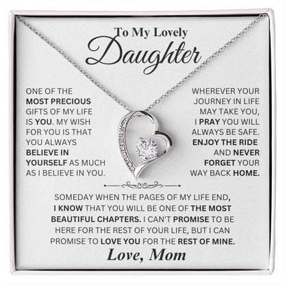 TO MY DAUGHTER - GIFT FROM MOM - Forever Love Necklace
