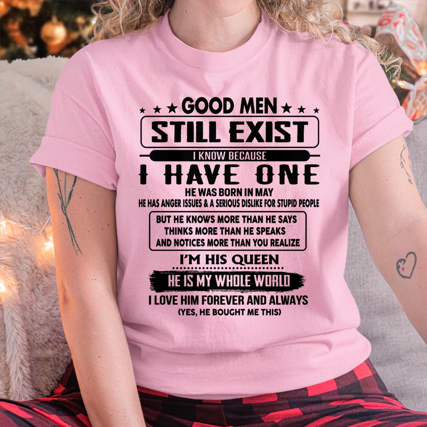May - Good men Still Exist - gift for your girlfriend, wife from Husband - SNOW05 (SKU-GM-05)