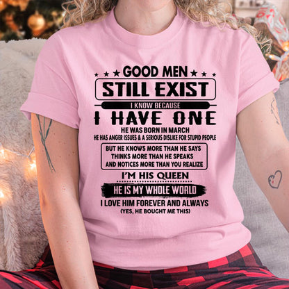 March - Good men Still Exist - gift for your girlfriend, wife from Husband - SNOW03 (SKU-GM-03)