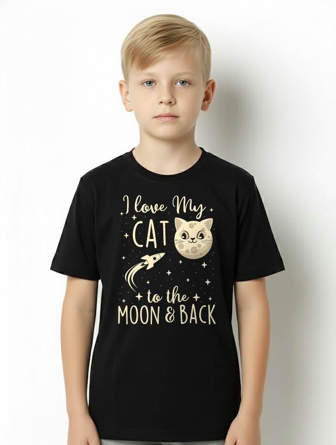 I Love My Cat To The Moon & Back - Rocket Cat Lover T-Shirt