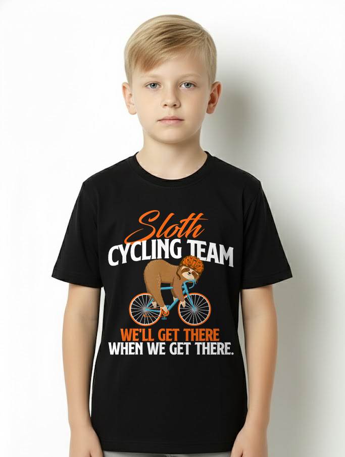 Sloth Cycling Team - Bicycle Cyclist Zookeeper Animal Lover T-Shirt