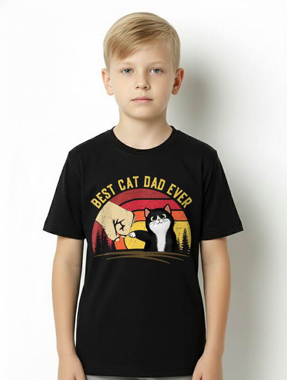 Cat Daddy Father's Day Cat Dad, Retro Best cat Dad Ever T-Shirt