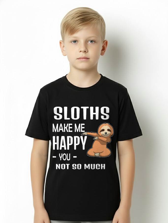 Sloths Make Me Happy T-shirt - Sloth Lover Shirt Gift Idea