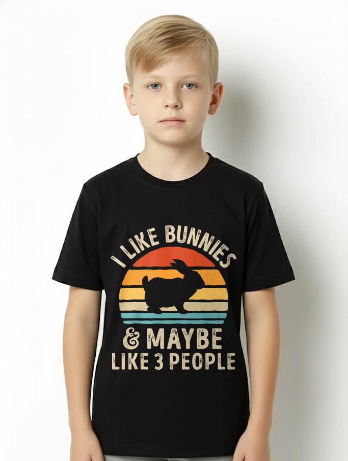 Like Bunnies And Maybe Like 3 People Bunny Rabbit Retro T-Shirt