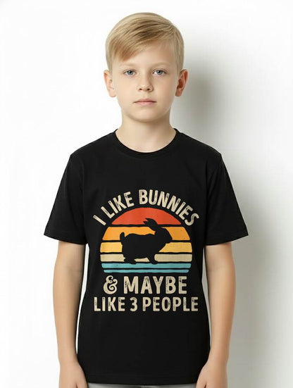 Like Bunnies And Maybe Like 3 People Bunny Rabbit Retro T-Shirt