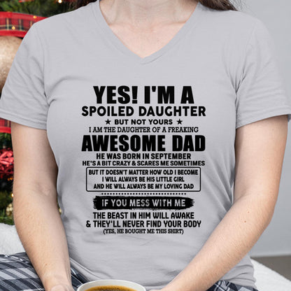 September - I'm Spoiled Daughter - Gift for Daughter from Dad - SNOW09 (SKU-TDD1206-09)