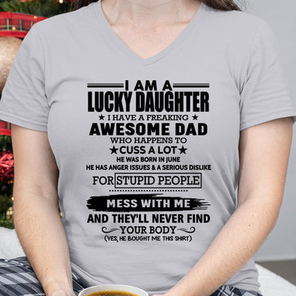 June - I'm Lucky Daughter - Gift for Daughter from Dad - SNOW06 (SKU-T1406DD-06)