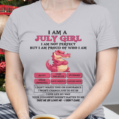 July Girl Shirt – Birthday Gift for Women - SNOW07 FMA (SKU10-80-07)