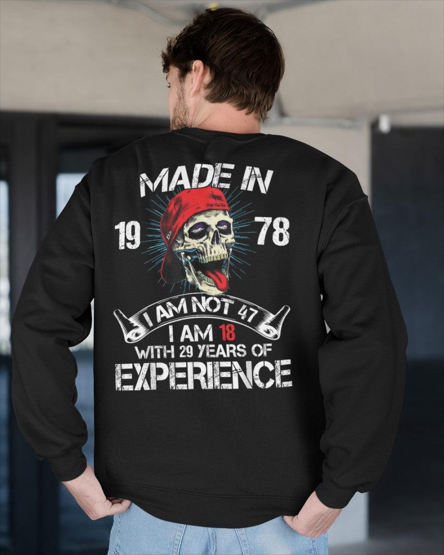 Years of experience 2025 - US1978 (SKU07-96-78)